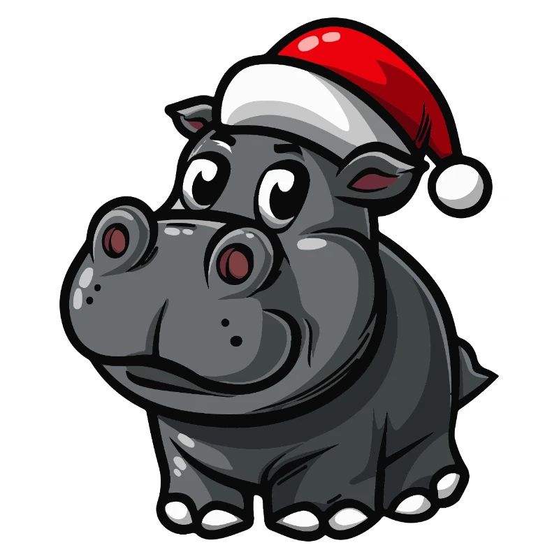 Nilpferd Weihnachten