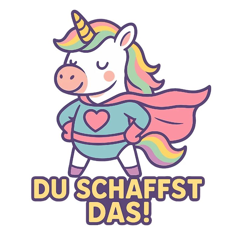 Mutmacher Einhorn Shirt, Du schaffst das