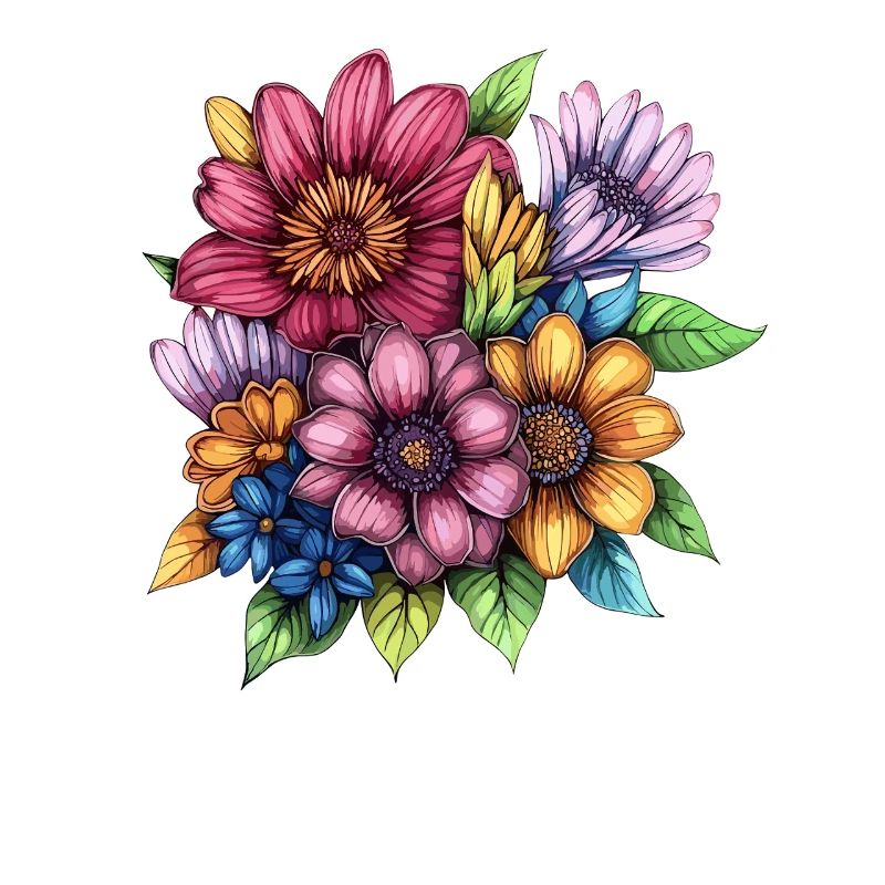 Explosion de couleurs du tourbillon de fleurs