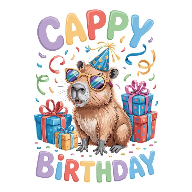 Capybara Birthday Cappy Birthday Funny Capy
