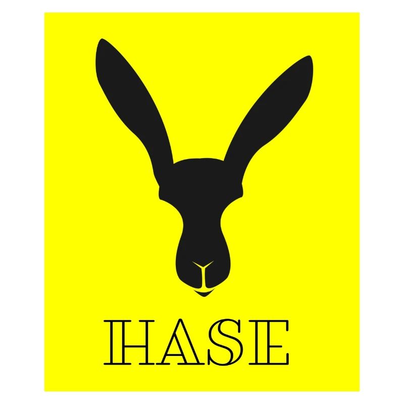 Hase Silhouette Gelb Kontrast