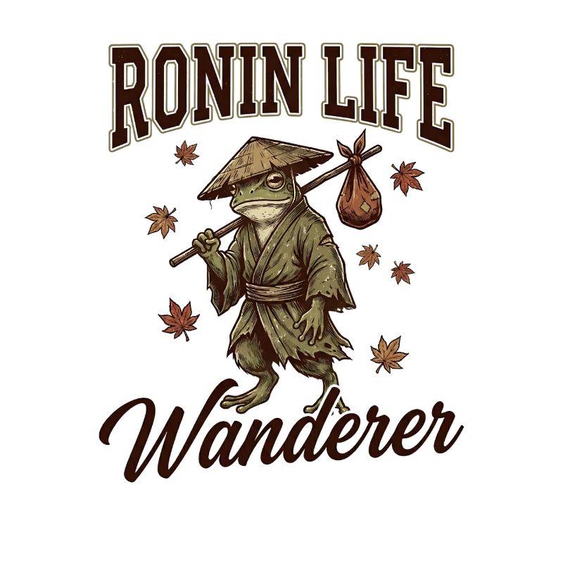  Ronin Life Wanderer Frog Samurai Japanese Ukiyo-e