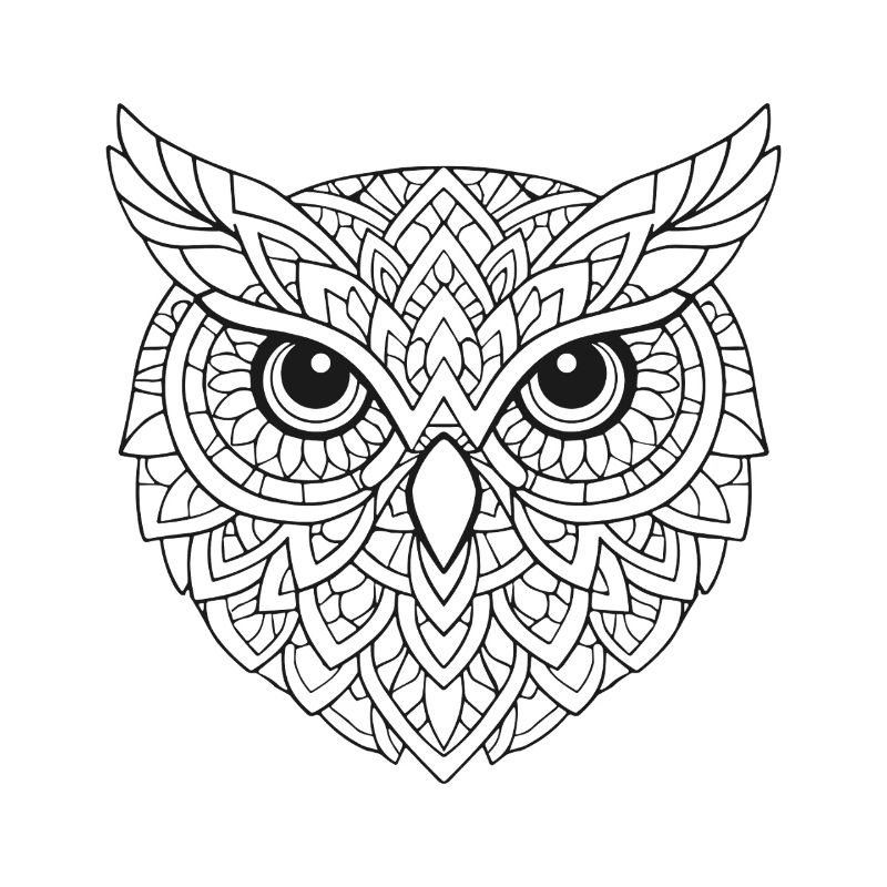 Mandala Eulen Ornament