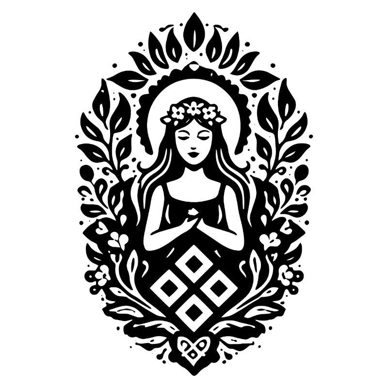 Mokosh Minimal Slavic Goddess Symbol