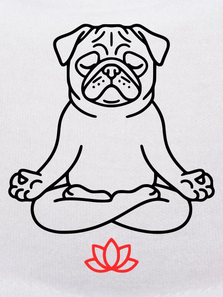 Mops Hund Zen Ausmalbild