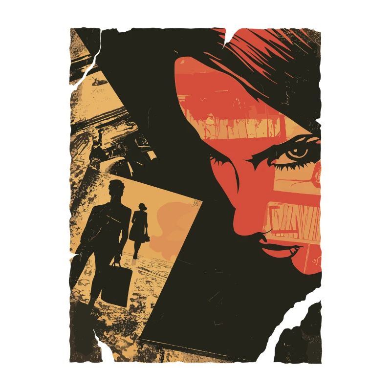 Noir-Collage-Porträt