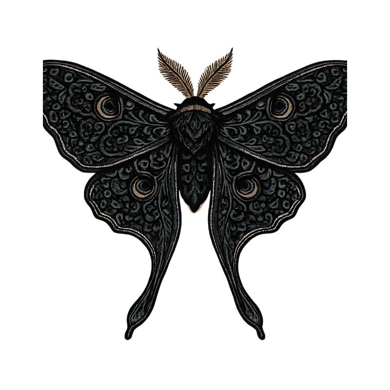 Moon Moth Moth Gothic Tattoo