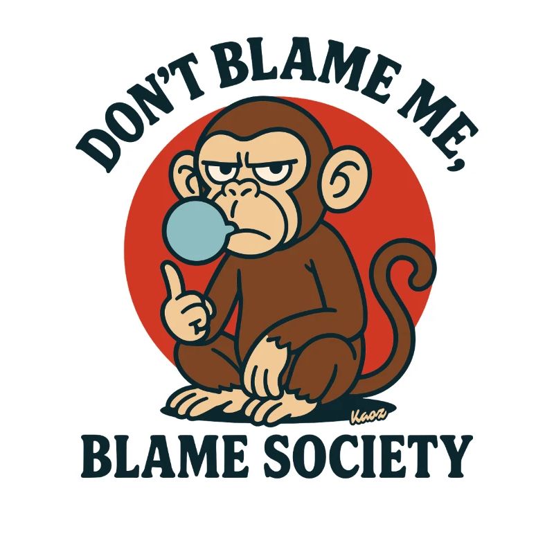 Monkey Blame Society Tee