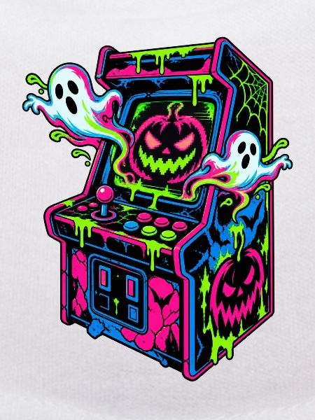 Neon Halloween Arcade Drips