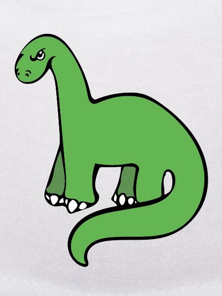 Smaragdgrüner Dino auf Schwarz