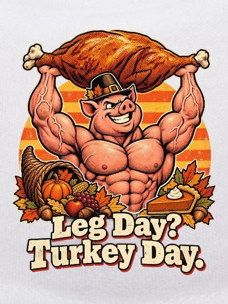 Thanksgiving Bodybuilder-Schwein Truthahn Spruch