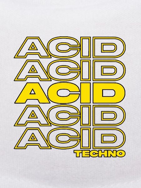 Acid Techno – Gelbe Schriftreihen