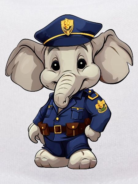 Polizist Elefant