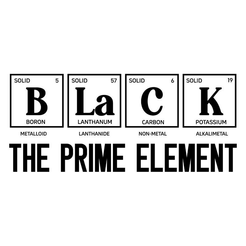 Black Prime Element Black Periodic Table Funny