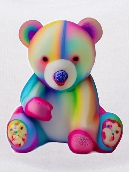Mehrfarbiger Teddybär