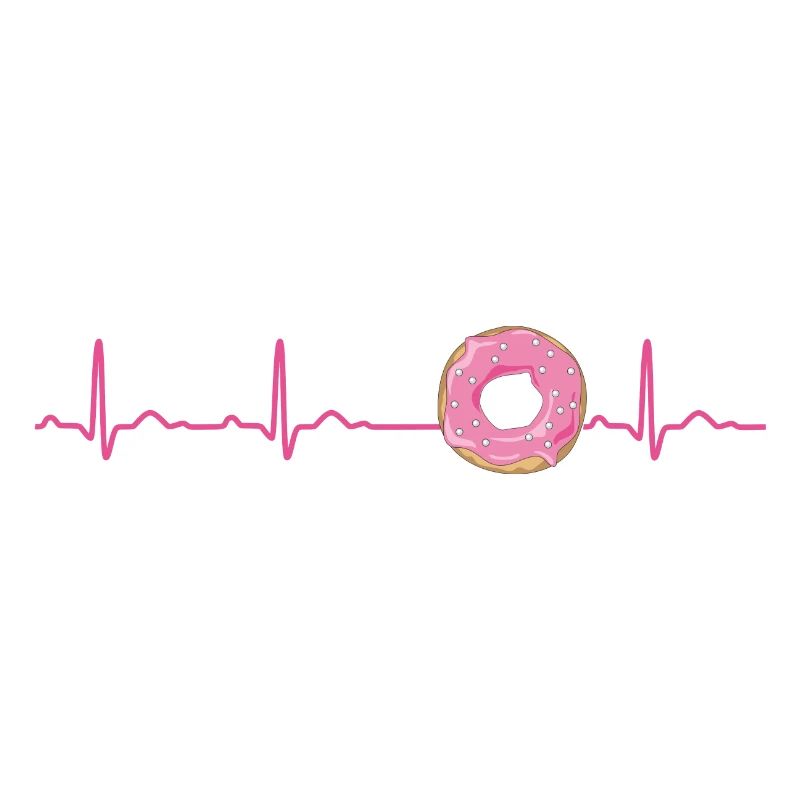 Donut-Herzschlag-EKG-Herzfrequenz-Geschenk-Muffin Lustig