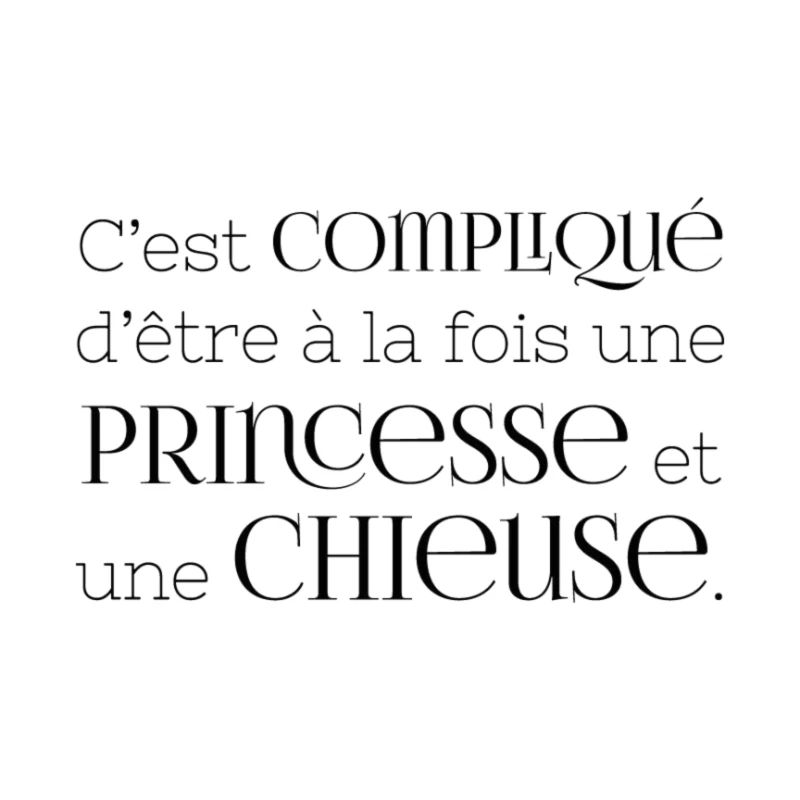 Princesse et chieuse