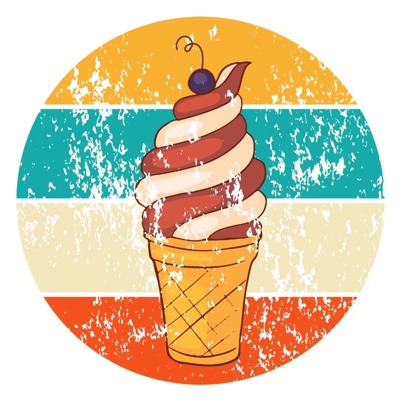 Vintage Retro Softeis Waffeleis