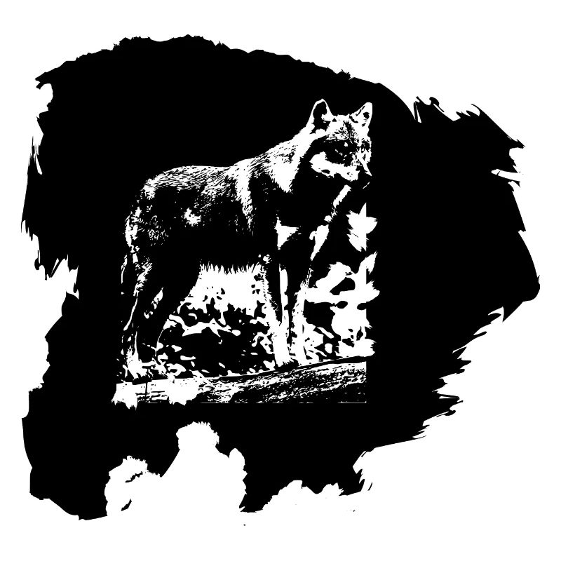 Wolf watching its prey