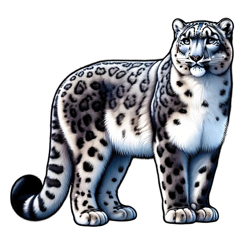 Léopard des neiges Léopard blanc Léopard