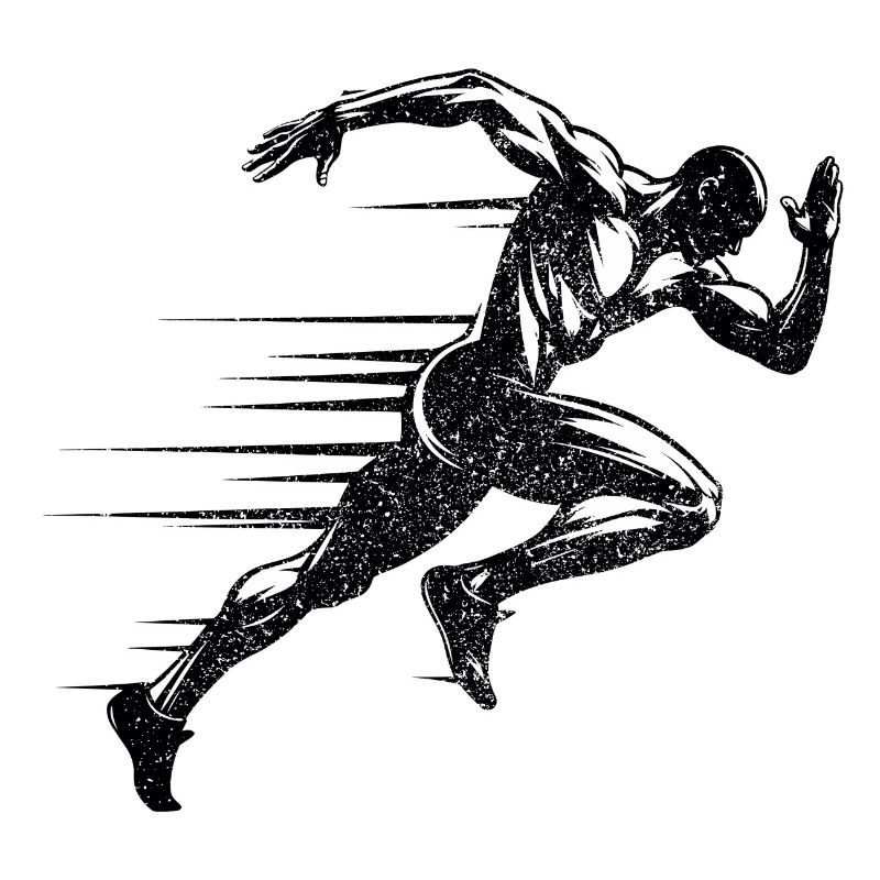 Bahnläufer Sprinter Sprint 100m Sprinter