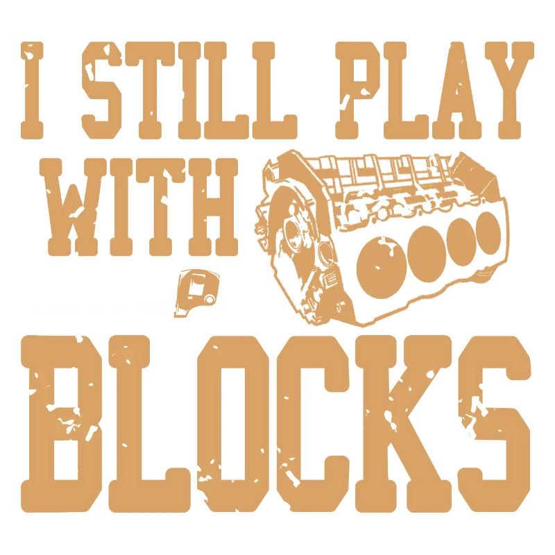 Funny Auto Mechanic Still Plays With Engine Blocks