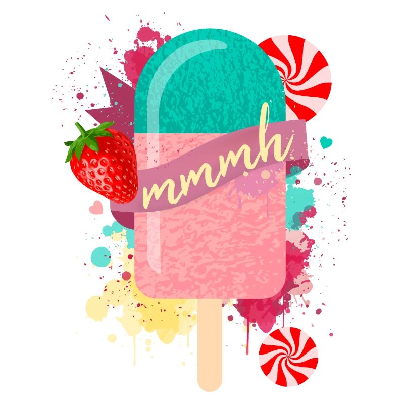 Glace d'été en style