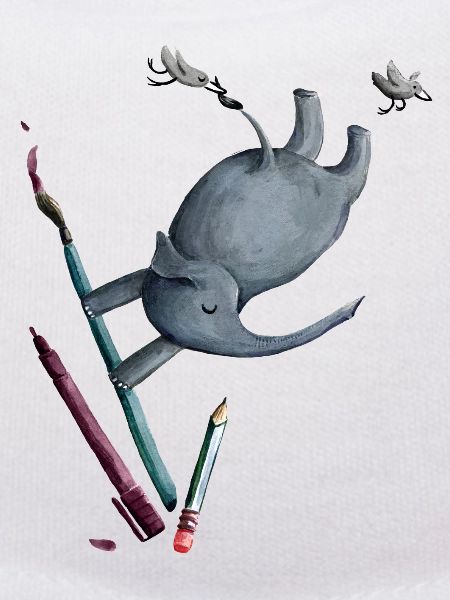 Akrobatik Elefant malen
