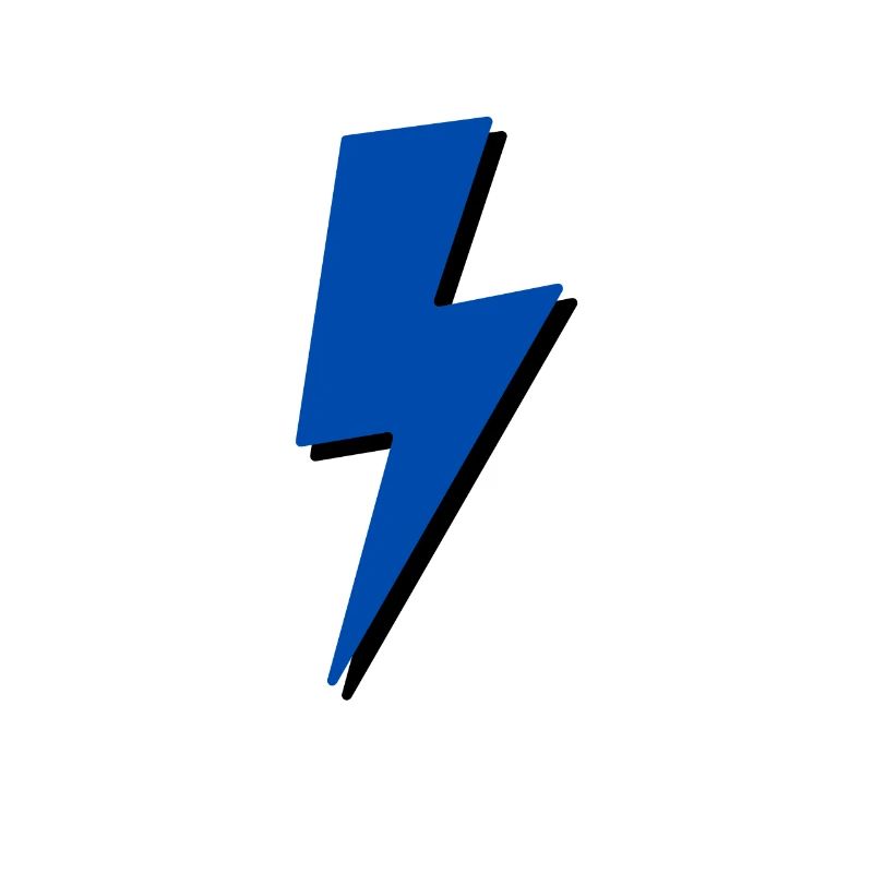 Blauer und schwarzer Blitz