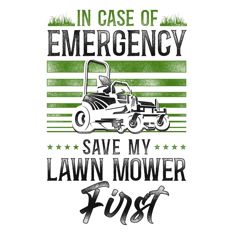 Lawn Mower Mowing Dad Father