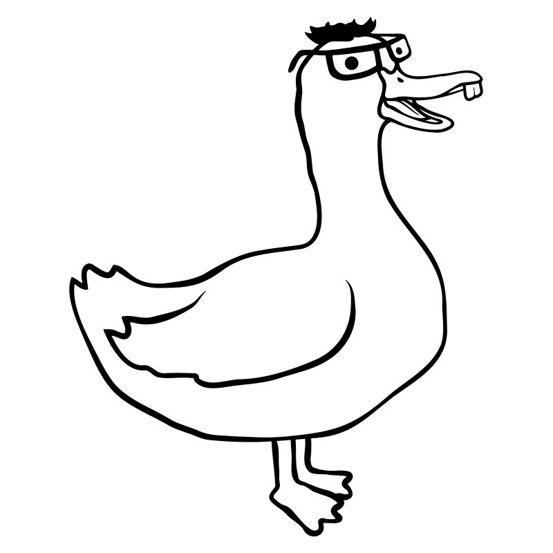 Nerd Gans Hornbrille lustig