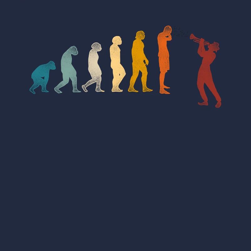 Trumpet Player Evolution Retro