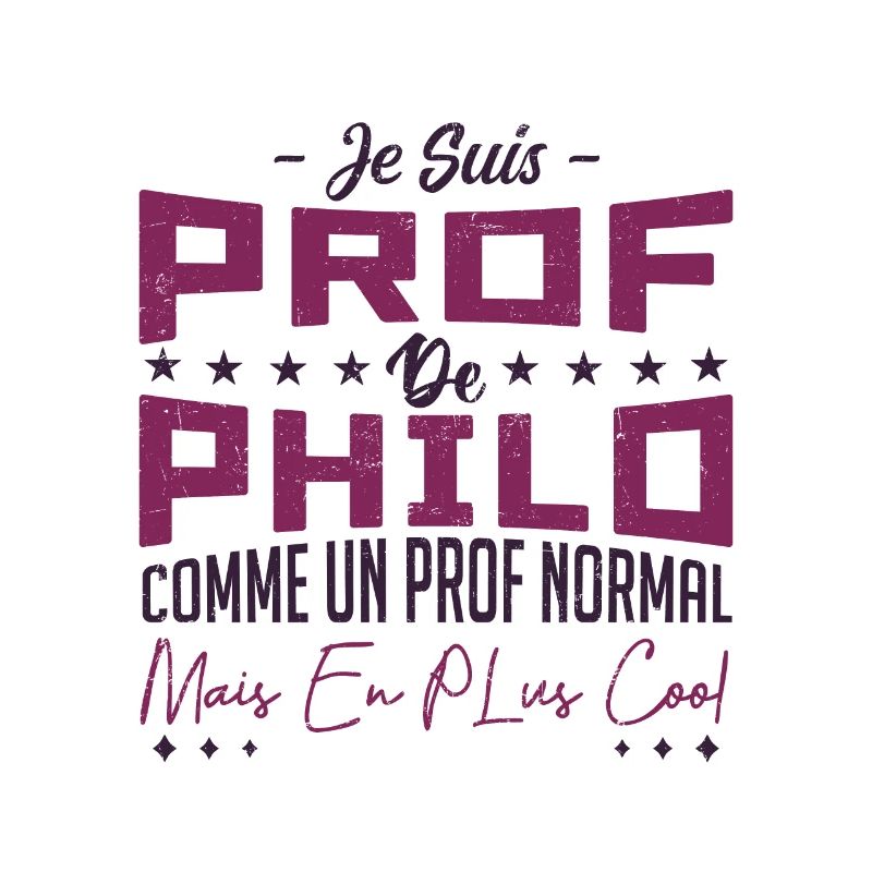 je suis prof de philo