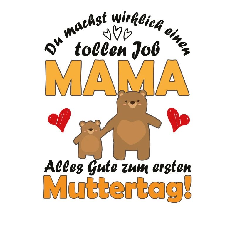 Erster Muttertag Geschenk Mama Bär