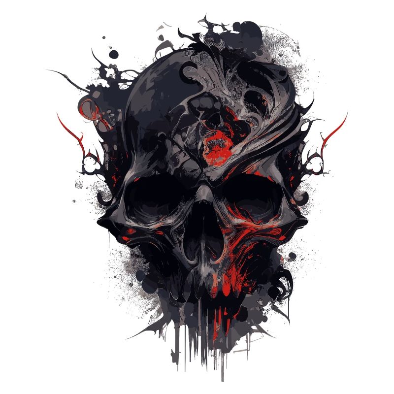 Splash crâne multicolore