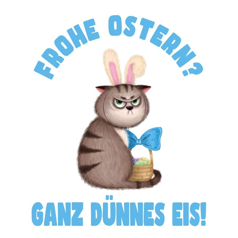Frohe Ostern - Dünnes Eis - Katze