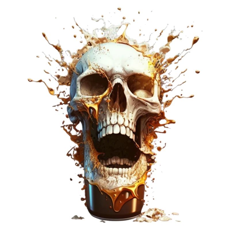 Skull Beer Explosion