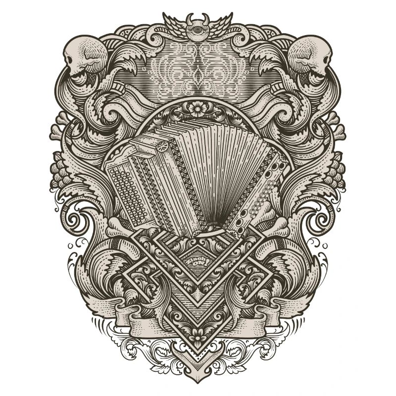 Styrian Harmonica Vintage Illu | ZiachON!