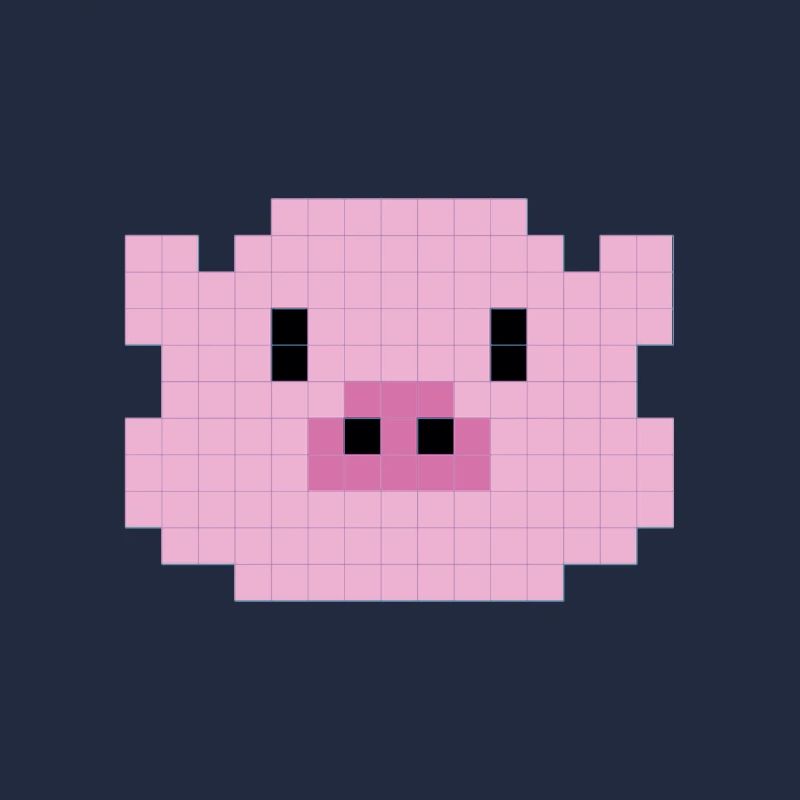 Verpixelter Schweinekopf