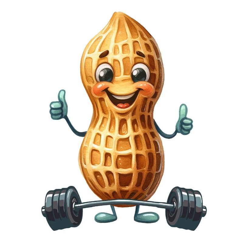 Peanut Bodybuilder Pouces vers le haut GYM Bodybuilder