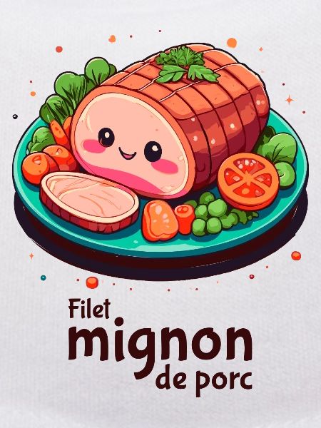 Schweinefilet - Dunkler Text