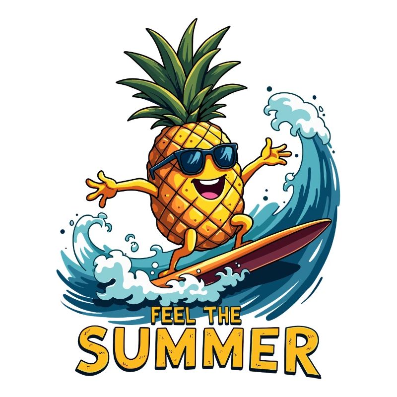 Pineapple Surfer Surf Feel the Summer