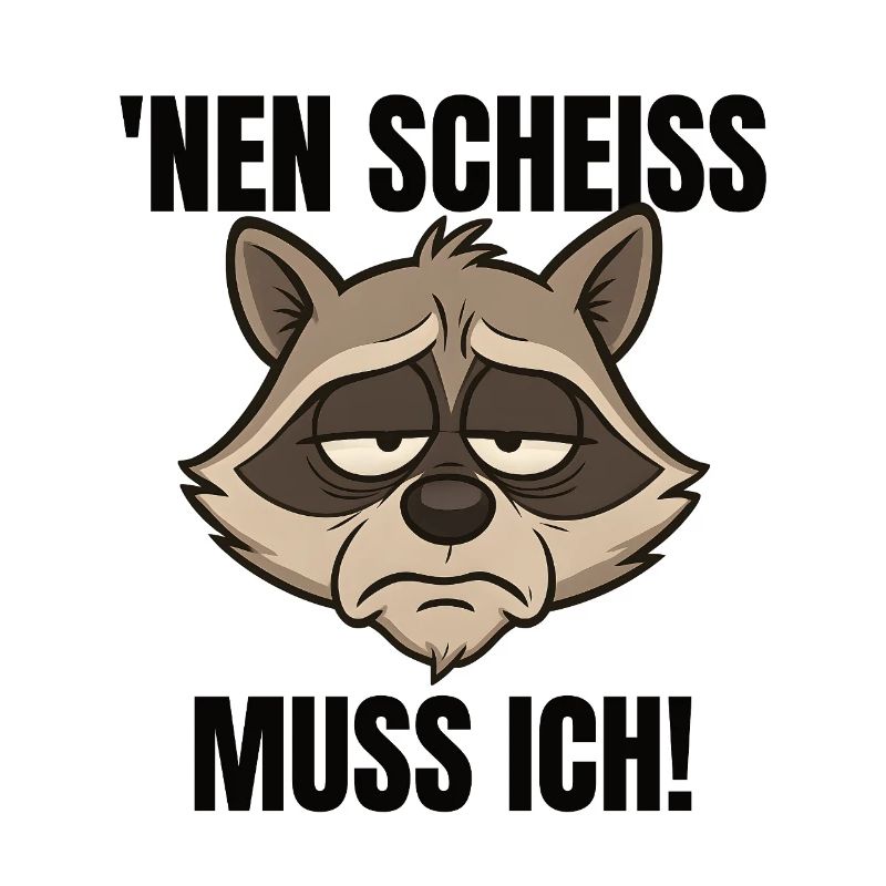Lustiger Waschbär frecher Spruch