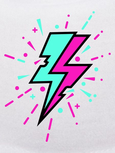 Retro Blitz bunten Stil
