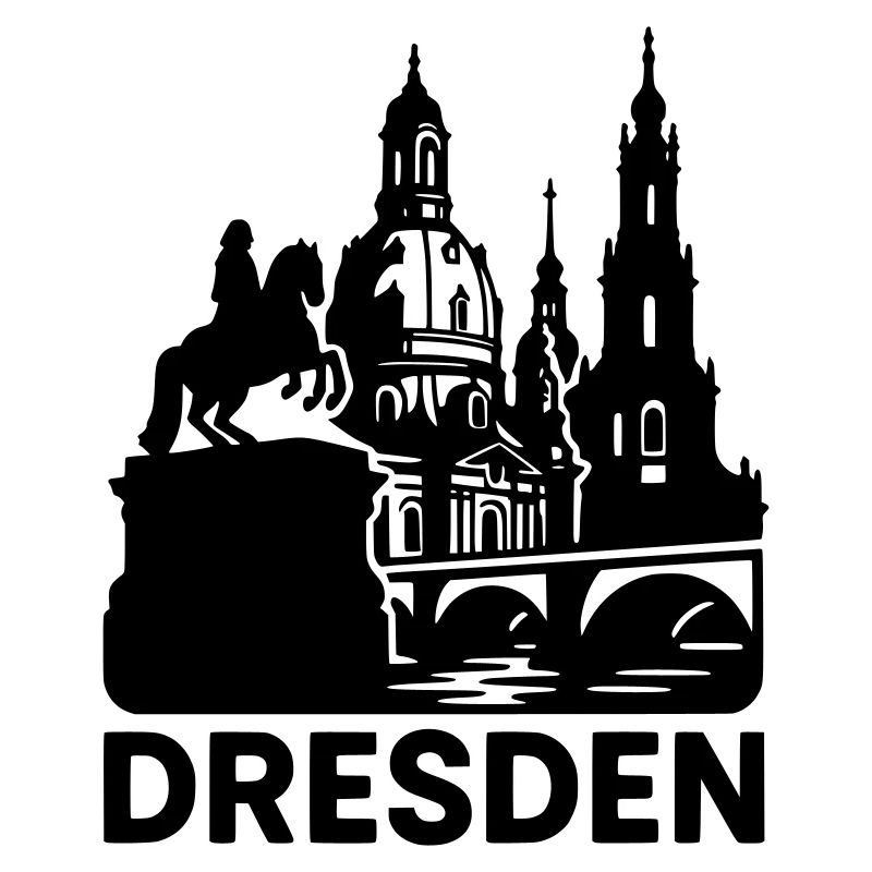 Silhouette de point de repère de Dresde