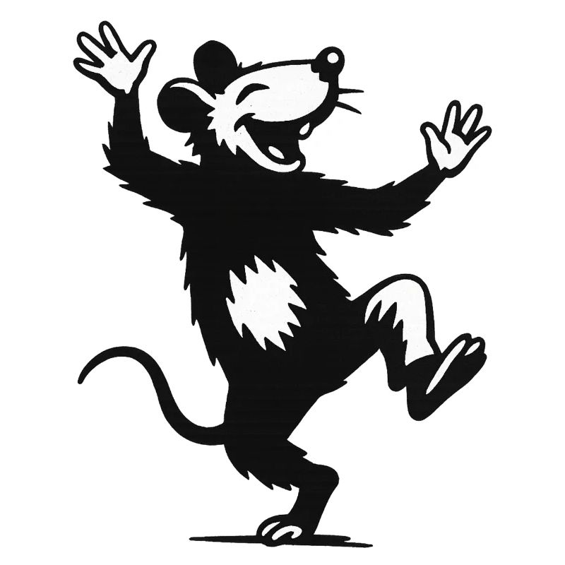 Cheerful dancing mouse