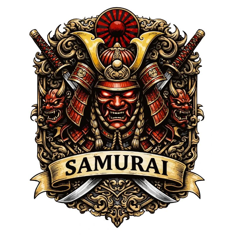 Samurai Wappen Kriegerkunst