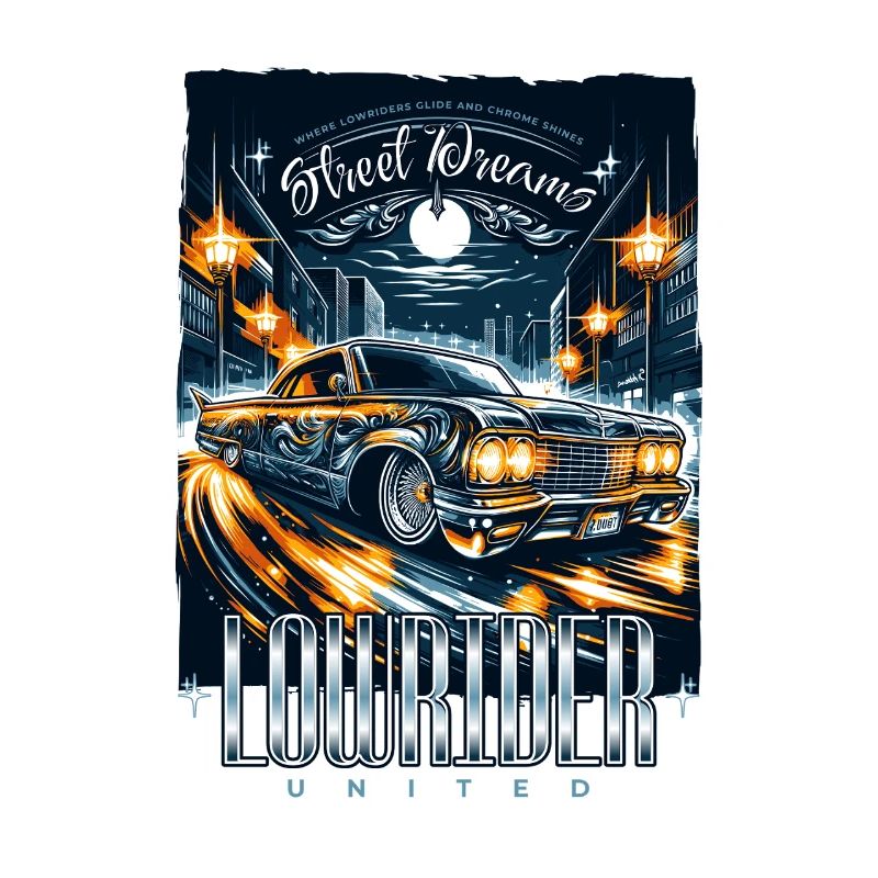 Nuits de lowriders de rêve de rue