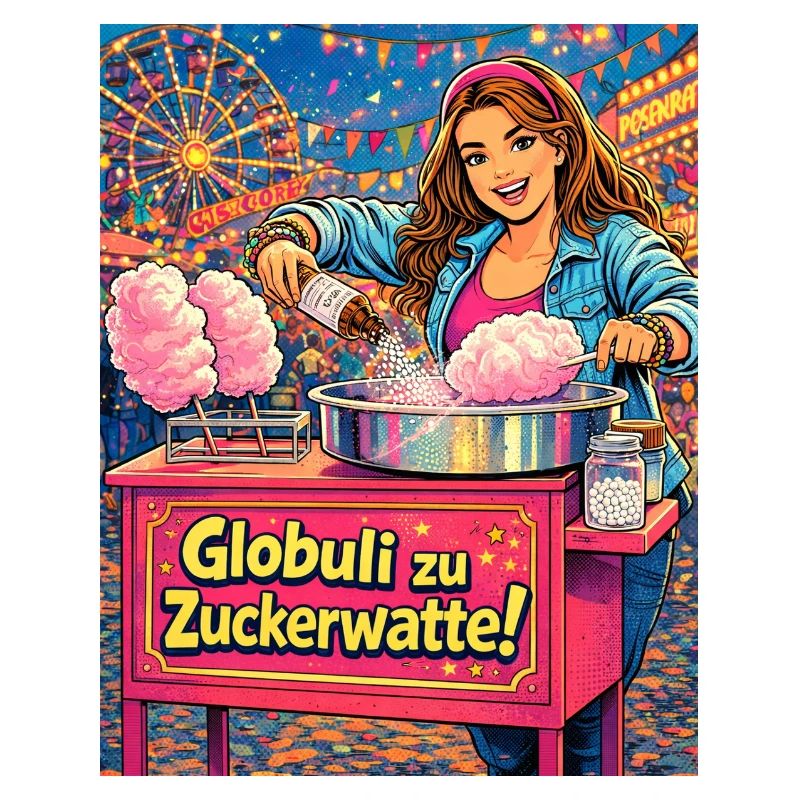 Globuli zu Zuckerwatte