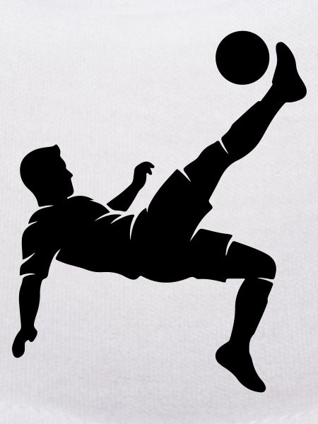 Footballer overhead kick